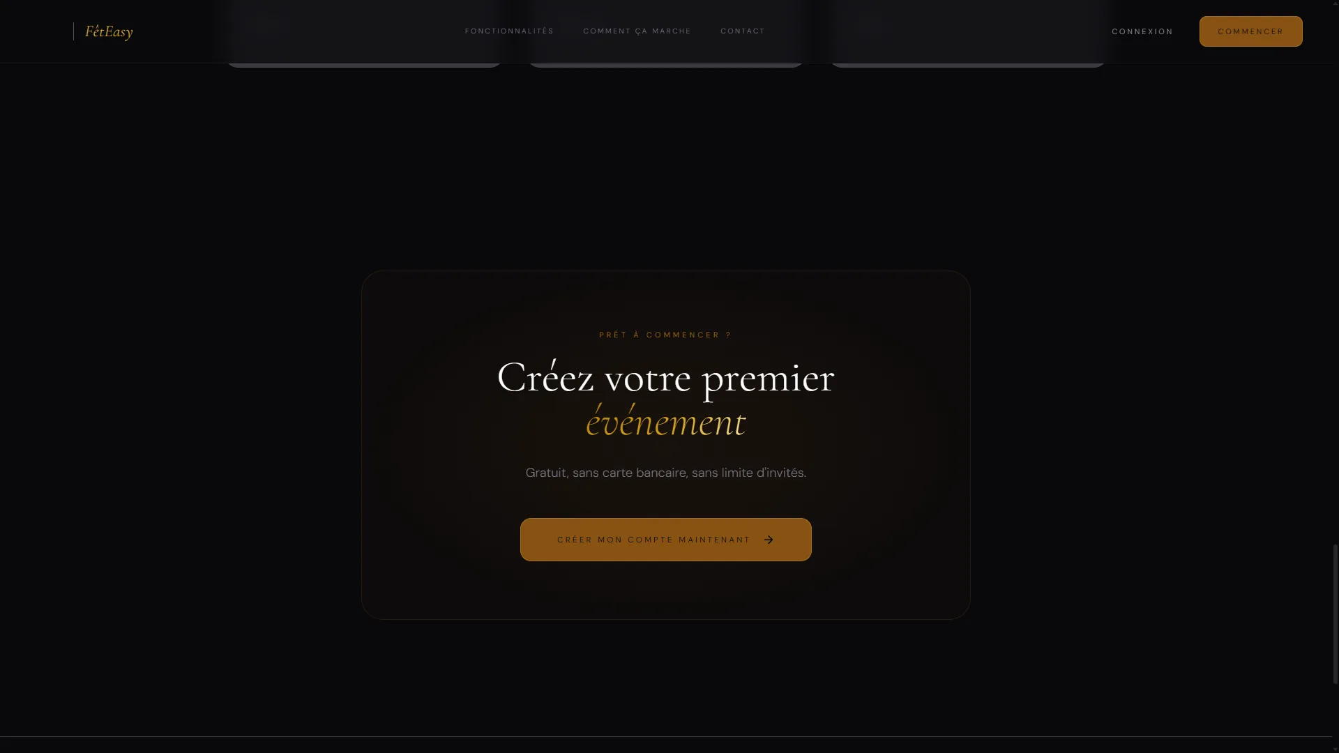 FêteEasy – capture 1