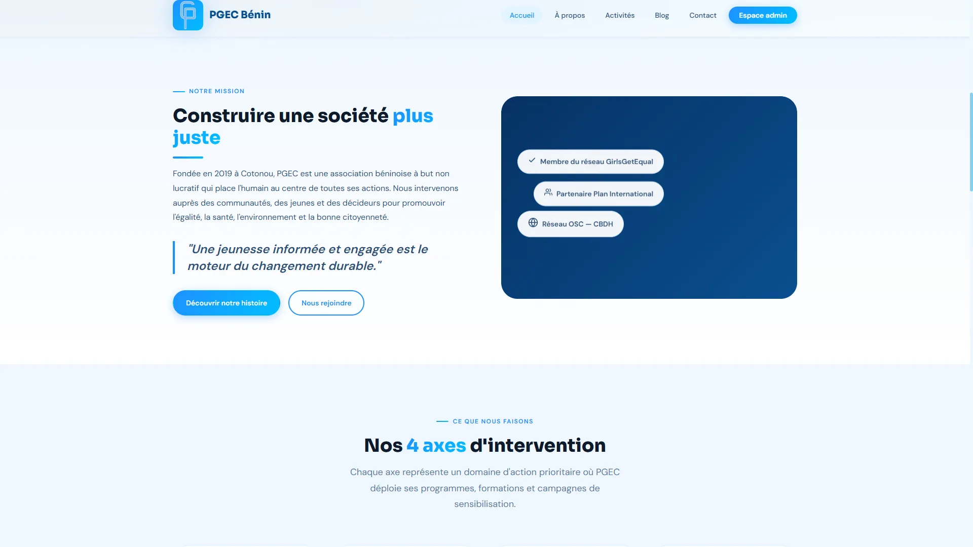 Promotion du Genre, de l'Environnement et de la Citoyenneté (PGEC) – capture 1